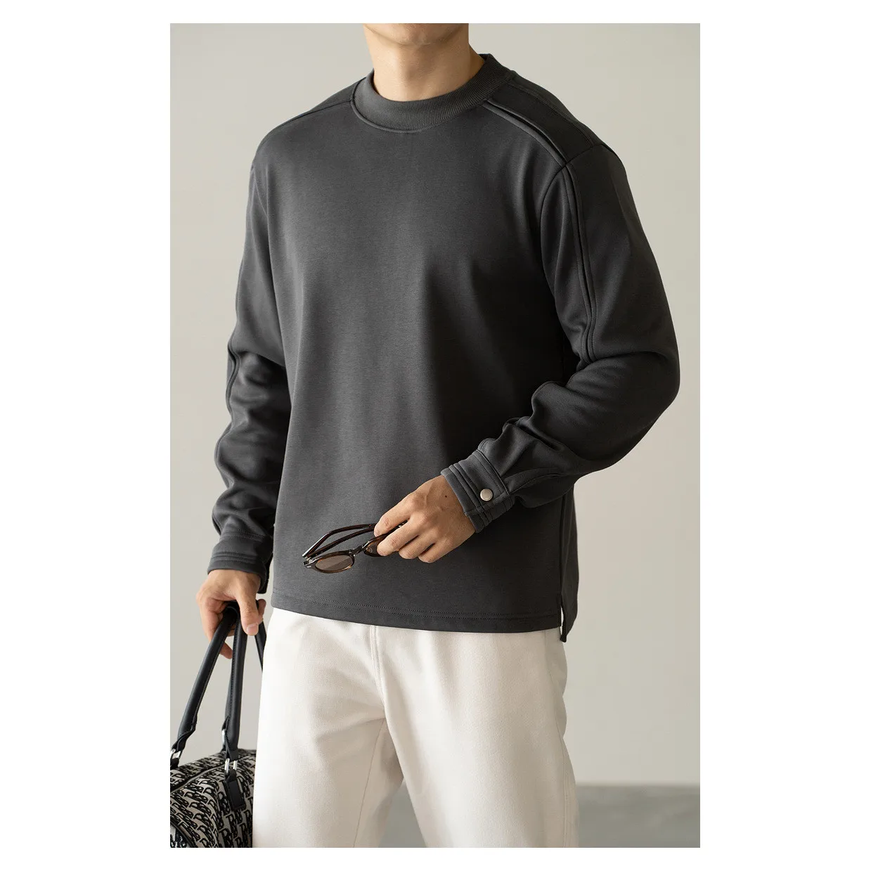 Thickened Fleece round Neck Oversized Shoulder Men's Sweatshirt Casual Cotton Polyester Blend Warm Leisure Top for Spring
Thickened Fleece round Neck Oversized Shoulder Men's Sweatshirt Casual Cotton Polyester Blend Warm Leisure Top for Spring