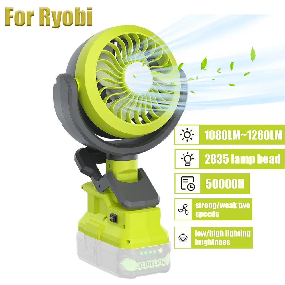 Cordless Fan For Ryobi P107 P108 18V Battery Fan Ligh 2 in 1 Compatible Camping Workshop Strong Wind Suitable Wireless Fan
Cordless Fan For Ryobi P107 P108 18V Battery Fan Ligh 2 in 1 Compatible Camping Workshop Strong Wind Suitable Wireless Fan