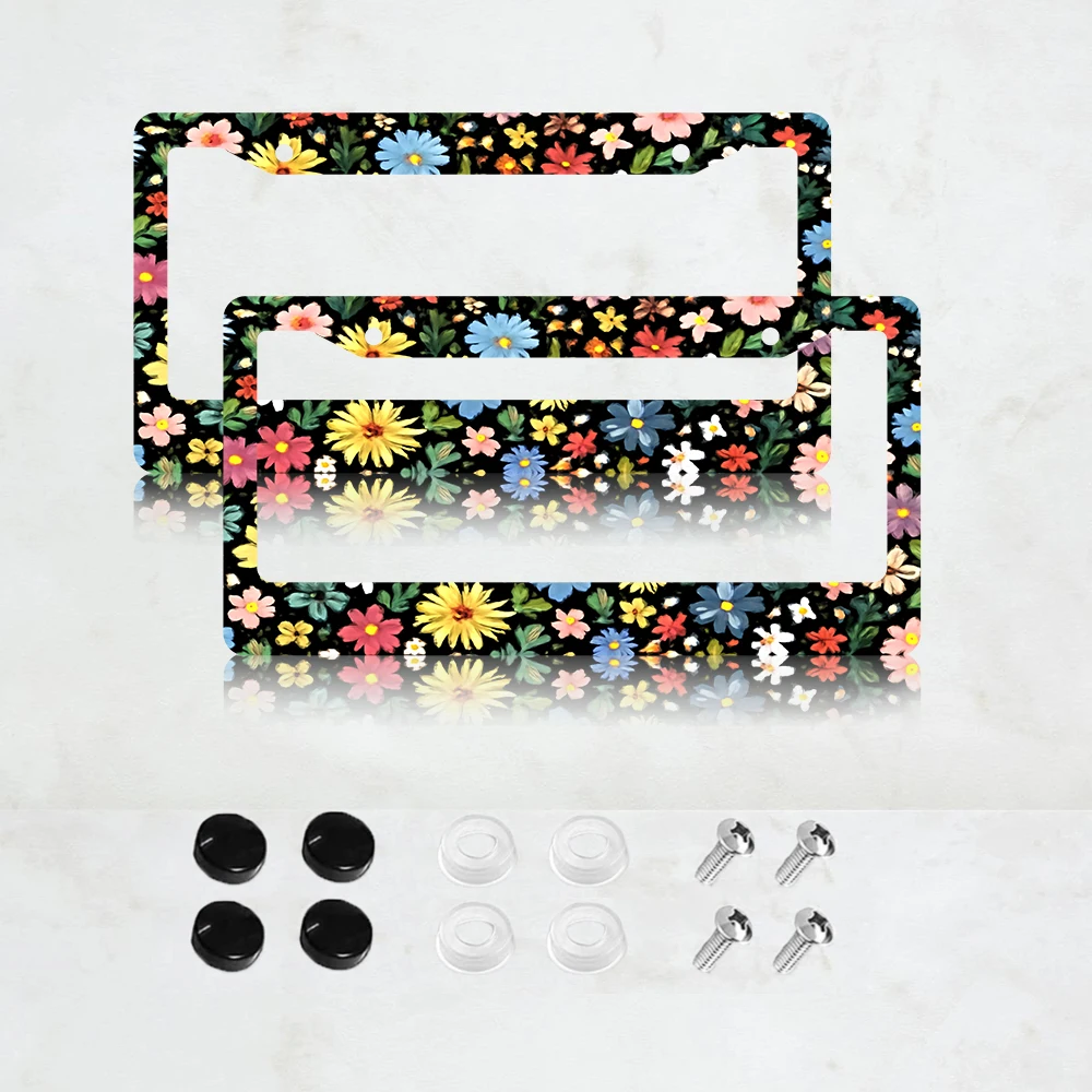 2 шт. рамки для номерных знаков с 2 отверстиями, разноцветный цветочный дизайн, алюминий, 6x12 дюймов, с винтами, ретро-декор для автомобиля
2 шт. рамки для номерных знаков с 2 отверстиями, разноцветный цветочный дизайн, алюминий, 6x12 дюймов, с винтами, ретро-декор для автомобиля