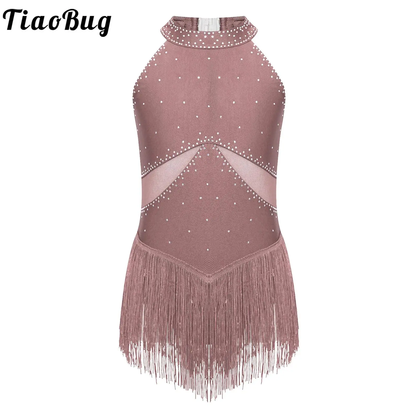 Kids Girls Ballet Dance Dress Sleeveless Rhinestones Tassel Bodysuit Dress for Figure Skating Jazz Latin Gymnastics Performance
Kids Girls Ballet Dance Dress Sleeveless Rhinestones Tassel Bodysuit Dress for Figure Skating Jazz Latin Gymnastics Performance