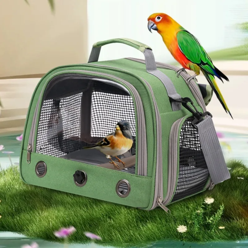 Portable Bird Parrot Cage Breathable Bird Carrier Travel Bag Bird Backpack with Perch Tray Curtain Birdcage Parrot Carrier Bag
Portable Bird Parrot Cage Breathable Bird Carrier Travel Bag Bird Backpack with Perch Tray Curtain Birdcage Parrot Carrier Bag