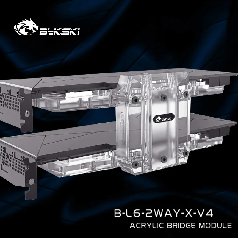 Bykski B-L6-2WAY-X-V4,Acrylic Bridge Module For GPUs Block,Graphic Cards Block Connector,Direction Adjustable
Bykski B-L6-2WAY-X-V4,Acrylic Bridge Module For GPUs Block,Graphic Cards Block Connector,Direction Adjustable