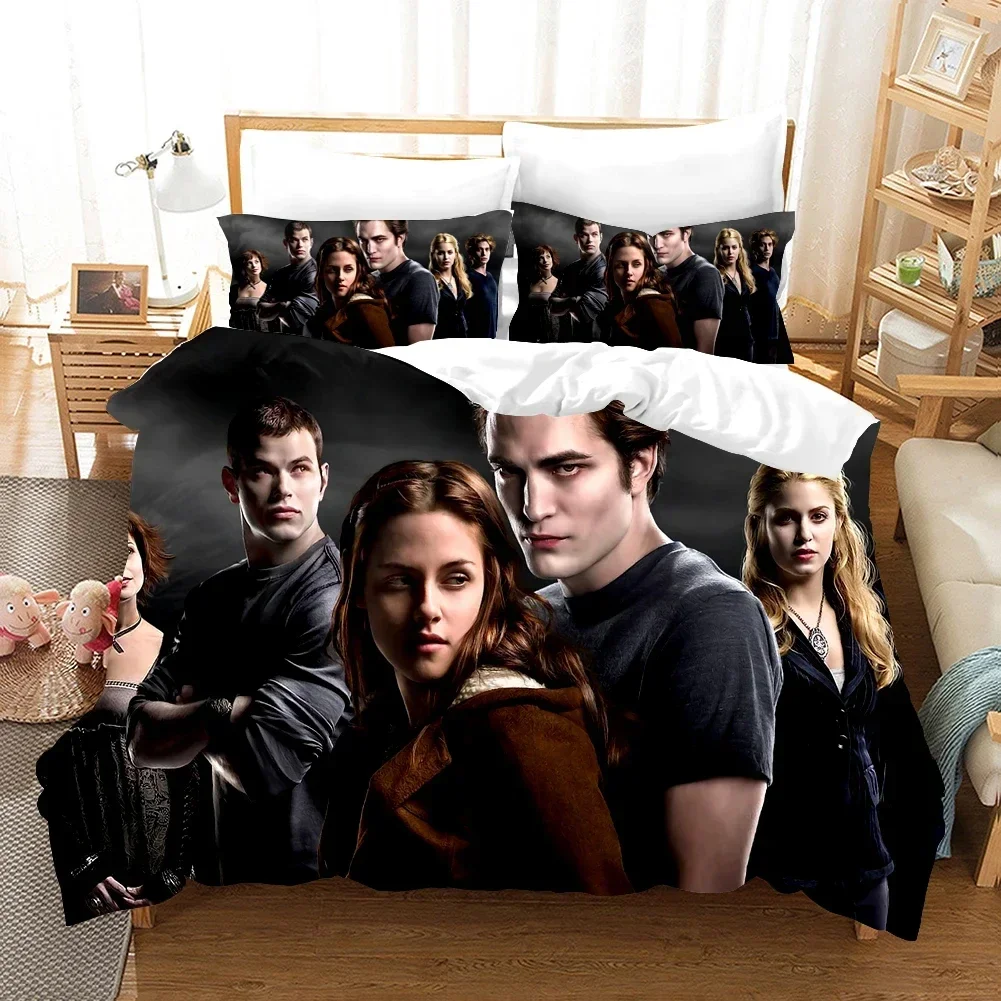 Комплект пододеяльников и наволочек серии Twilight Vampire Hot Movies Single King Full Fashion 3D Комплект постельного белья для взрослых Постельное белье
Комплект пододеяльников и наволочек серии Twilight Vampire Hot Movies Single King Full Fashion 3D Комплект постельного белья для взрослых Постельное белье