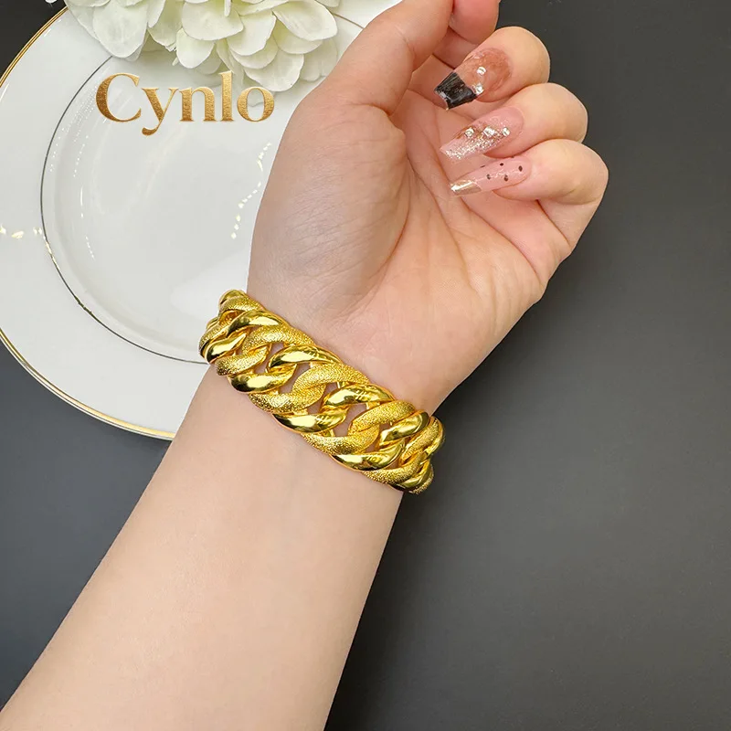 Cynlo Jewelry Matte Twist Boss Bracelet Men 24K Gold AU999 - Premium matte twist, 24K/AU999 pure gold, shows steady business aur
Cynlo Jewelry Matte Twist Boss Bracelet Men 24K Gold AU999 - Premium matte twist, 24K/AU999 pure gold, shows steady business aur