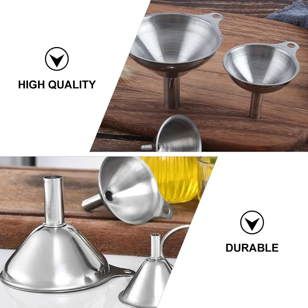 5pcs Stainless Steel Kitchen Funnel Set Large Mouth Oil Soy Sauce Dispenser Tomato Canning Easy Clean Brush Tools
5pcs Stainless Steel Kitchen Funnel Set Large Mouth Oil Soy Sauce Dispenser Tomato Canning Easy Clean Brush Tools