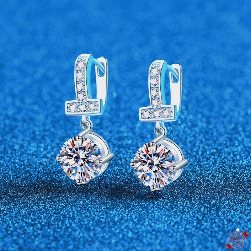 4.0ct Moissanite S925 Silver Drop Earrings for Women Plated Platinum T-shaped Ear Studs Lover Gift Fashion Jewelry Wholesale
4.0ct Moissanite S925 Silver Drop Earrings for Women Plated Platinum T-shaped Ear Studs Lover Gift Fashion Jewelry Wholesale