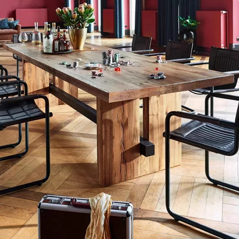 !@Durable American Style Rectangle Vintage Dining Room Furniture Table Pine Solid Wood Rustic Dining Table 8 Seater
!@Durable American Style Rectangle Vintage Dining Room Furniture Table Pine Solid Wood Rustic Dining Table 8 Seater