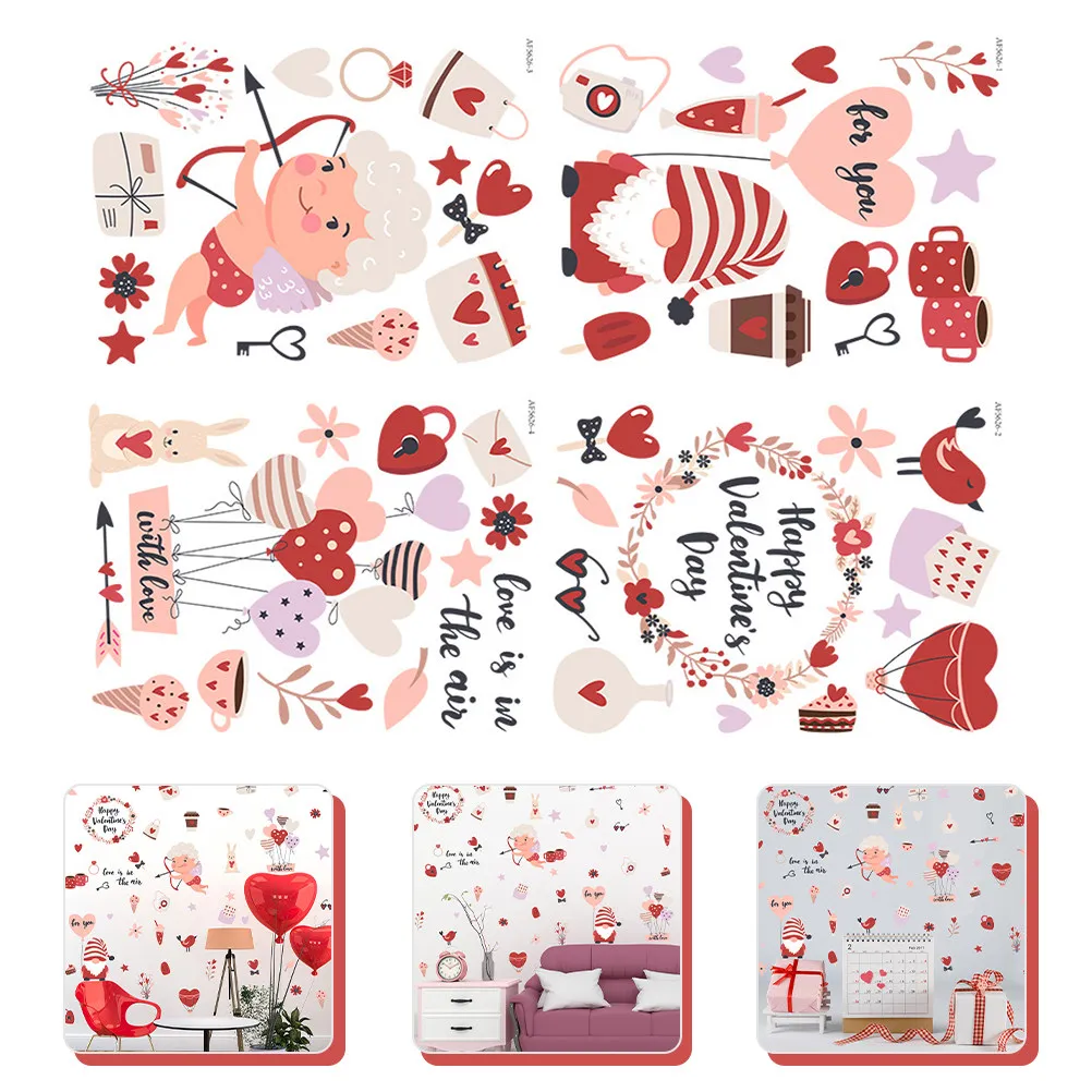Valentines Day Wall Stickers Romantic PVC Decorative Decals for Window Wall Valentine Party Wedding HomeDecoration
Valentines Day Wall Stickers Romantic PVC Decorative Decals for Window Wall Valentine Party Wedding HomeDecoration