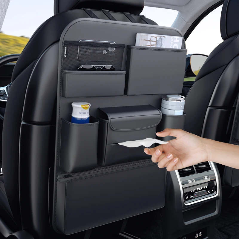 Car Seat Back Storage Bag Multi-function PU Leather All in One Hanging Car Organizer Cup Holder Tissue Holder Anti Kick Pad
Car Seat Back Storage Bag Multi-function PU Leather All in One Hanging Car Organizer Cup Holder Tissue Holder Anti Kick Pad
