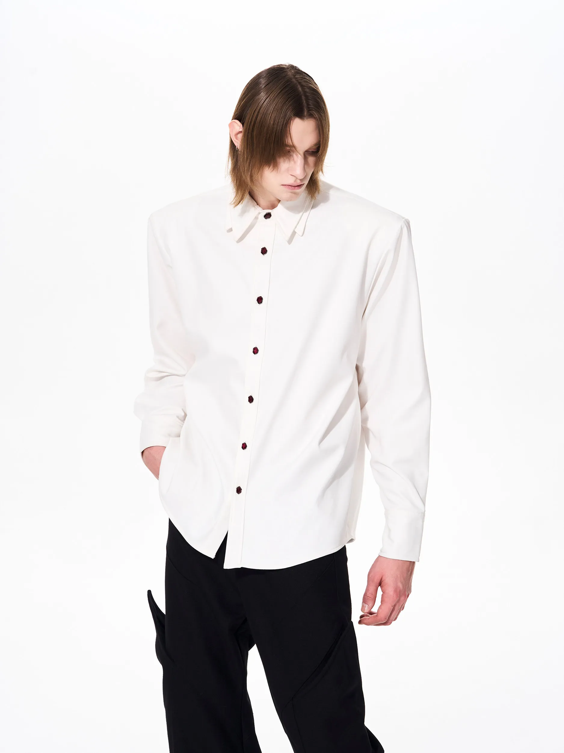 White Double Collar Long Sve Fce Lined Men's irt Winter Pad oulder Busin Casual Inner Wear Trendy Chinese Brand
White Double Collar Long Sve Fce Lined Men's irt Winter Pad oulder Busin Casual Inner Wear Trendy Chinese Brand