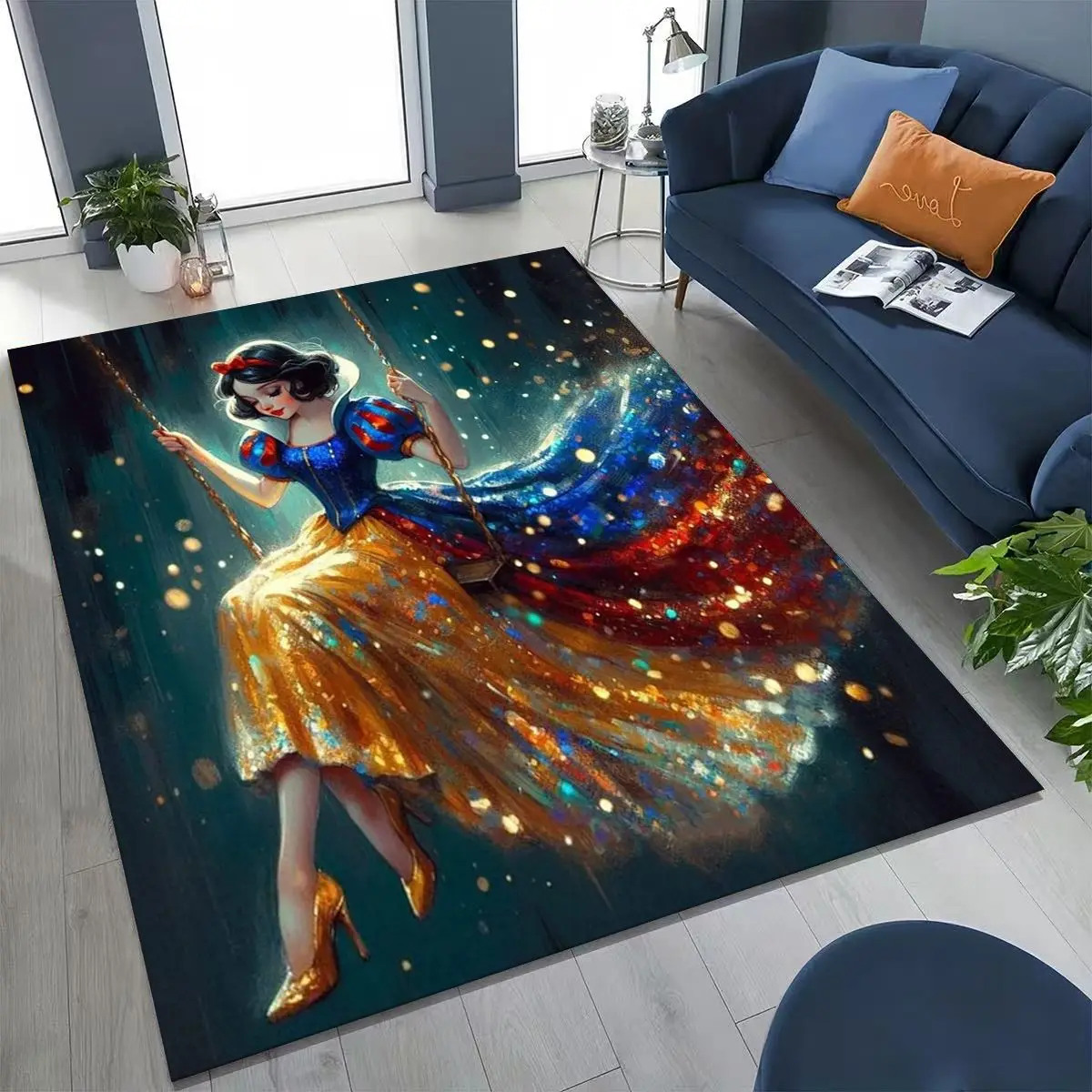 Snow White Princess Cartoon Fairy Tales Rug for Bedroom Living Room Sofa Home Doormat Decor, Large Kids Play Non-slip Floor Mat
Snow White Princess Cartoon Fairy Tales Rug for Bedroom Living Room Sofa Home Doormat Decor, Large Kids Play Non-slip Floor Mat