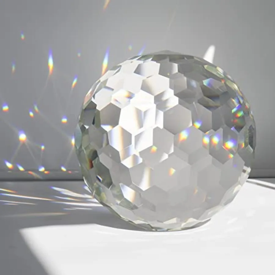 Clear Glass Crystal Ball Prism Suncatcher Rainbow Maker, Crystals Prisms for Window, Feng Shui, Home Office Garden Decoration /
Clear Glass Crystal Ball Prism Suncatcher Rainbow Maker, Crystals Prisms for Window, Feng Shui, Home Office Garden Decoration /