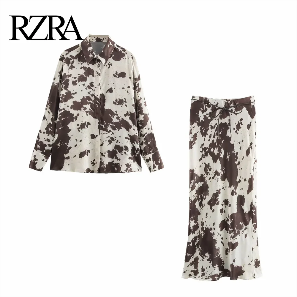 2025 RZRA Spring New Women's Casual Fashion Pattern Printed Collar Long Sleeve Loose Hanging Shirt Skirt
2025 RZRA Spring New Women's Casual Fashion Pattern Printed Collar Long Sleeve Loose Hanging Shirt Skirt
