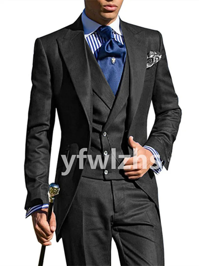 Customized Men's Suit Peak Lapel Groom Tuxedos Jacket Blazers Halloween Costume Elegant For Luxury Man Suit's For Wedding 511110
Customized Men's Suit Peak Lapel Groom Tuxedos Jacket Blazers Halloween Costume Elegant For Luxury Man Suit's For Wedding 511110