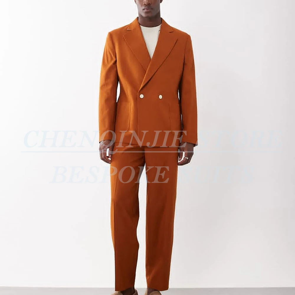 Customized Men's Suits Luxury Double Breasted Notch Lapel Slim Fit 2 Piece Jacket Pants Full Sets High Quality Blazer
Customized Men's Suits Luxury Double Breasted Notch Lapel Slim Fit 2 Piece Jacket Pants Full Sets High Quality Blazer