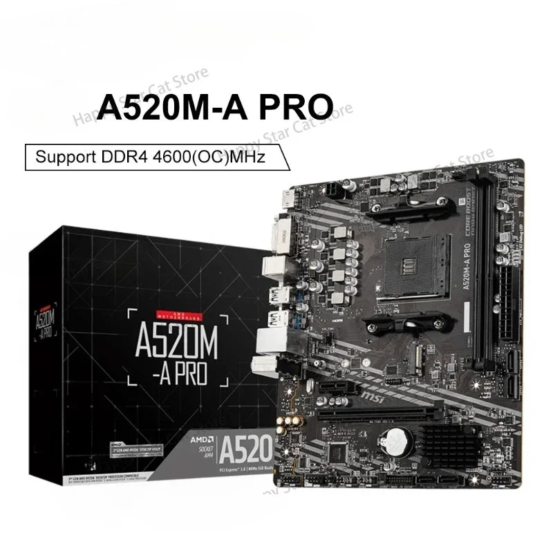 Материнская плата MSI A520M A PRO DDR4 M.2 Socket AM4 USB3.2 STAT 3,0 SSD 4600(OC) МГц Audio Boost AMD A520, материнская плата
Материнская плата MSI A520M A PRO DDR4 M.2 Socket AM4 USB3.2 STAT 3,0 SSD 4600(OC) МГц Audio Boost AMD A520, материнская плата