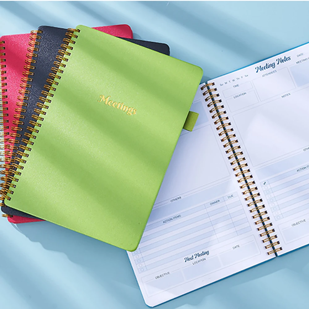 Meeting Notebook Business Minutes Notepad Hot Gold Stamping Coiled Notebook Stationery Office Supplies
Meeting Notebook Business Minutes Notepad Hot Gold Stamping Coiled Notebook Stationery Office Supplies