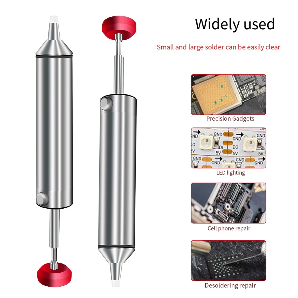 Solder Sucker No Clog Desoldering Pump for Solder Removing with Replaceable Heat Resistan Silicone Sucking Nozzle
Solder Sucker No Clog Desoldering Pump for Solder Removing with Replaceable Heat Resistan Silicone Sucking Nozzle