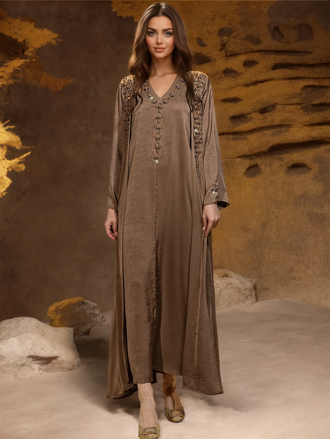 Кимоно с бриллиантами, кардиган, внутреннее платье, мусульманский комплект, Дубай, женские вечерние платья, Турция, Рамадан, Джалабия, исламская одежда, халат Musulmane
Кимоно с бриллиантами, кардиган, внутреннее платье, мусульманский комплект, Дубай, женские вечерние платья, Турция, Рамадан, Джалабия, исламская одежда, халат Musulmane