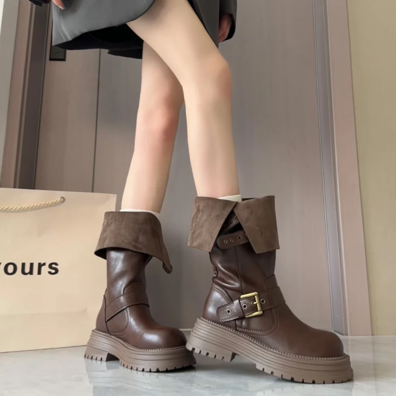Brown Spring and Autumn Simple Vintage Western Denim Thick Bottom High Barrel Knight Boots Shoes for Women
Brown Spring and Autumn Simple Vintage Western Denim Thick Bottom High Barrel Knight Boots Shoes for Women