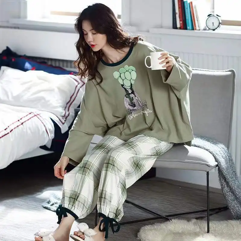 Women's Spring and Autumn Princess Style Cute and Sweet Long-sleeved Pajamas Winter Bow Loose Large Size Loungewear Set Pajamas
Women's Spring and Autumn Princess Style Cute and Sweet Long-sleeved Pajamas Winter Bow Loose Large Size Loungewear Set Pajamas