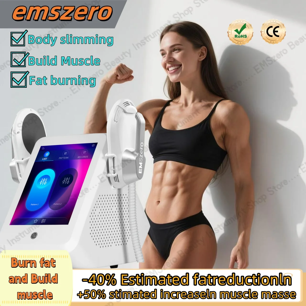 EMSzero NEO RF Машина Профессиональная EMS Скульптура тела Стимуляция мышц Удаление жира EMS PRO
EMSzero NEO RF Машина Профессиональная EMS Скульптура тела Стимуляция мышц Удаление жира EMS PRO