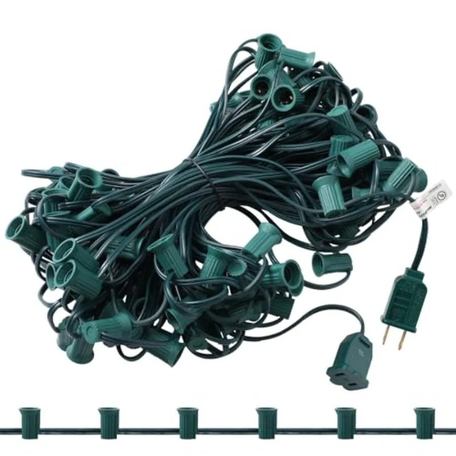 C7/e12 Christmas Light String Set UL Listed C7 Christmas Light Strand Spool Stringer 12 Spacing Spool Wire for Patio Backyard X
C7/e12 Christmas Light String Set UL Listed C7 Christmas Light Strand Spool Stringer 12 Spacing Spool Wire for Patio Backyard X