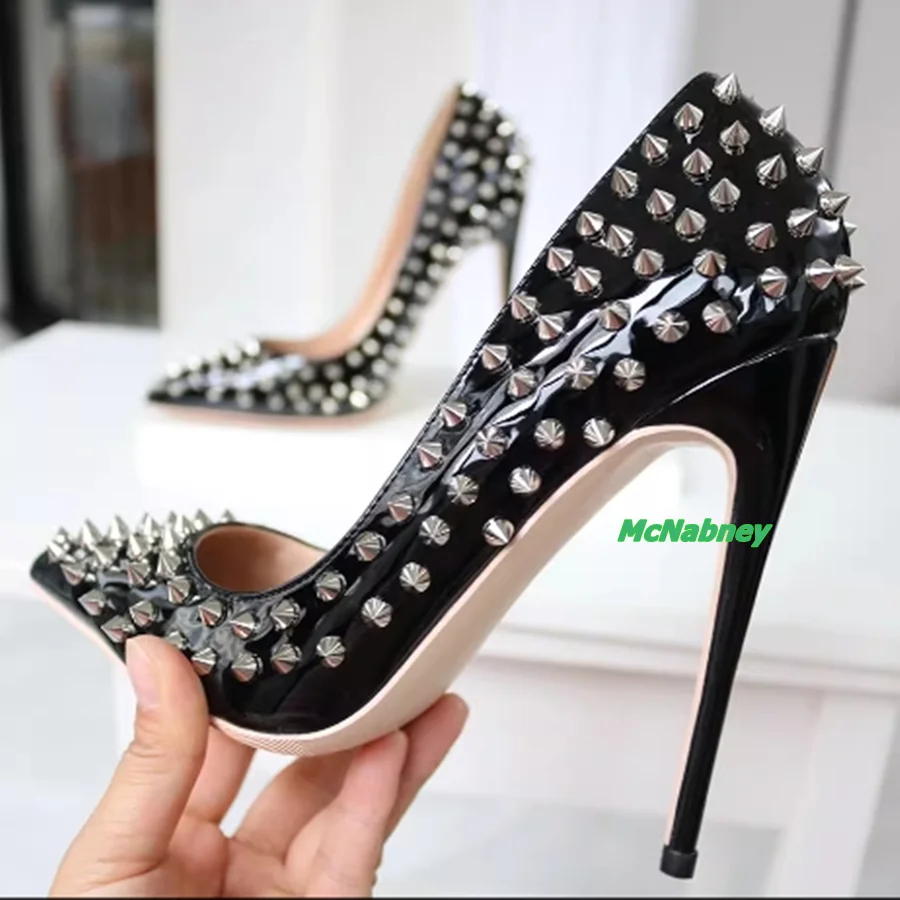 Round Studded Leather Pumps,Pointed Toe Stiletto High Heel Shoes Women Shoes Wedding Party Heels 8cm 10cm 13cm 2023 Plus Size
Round Studded Leather Pumps,Pointed Toe Stiletto High Heel Shoes Women Shoes Wedding Party Heels 8cm 10cm 13cm 2023 Plus Size