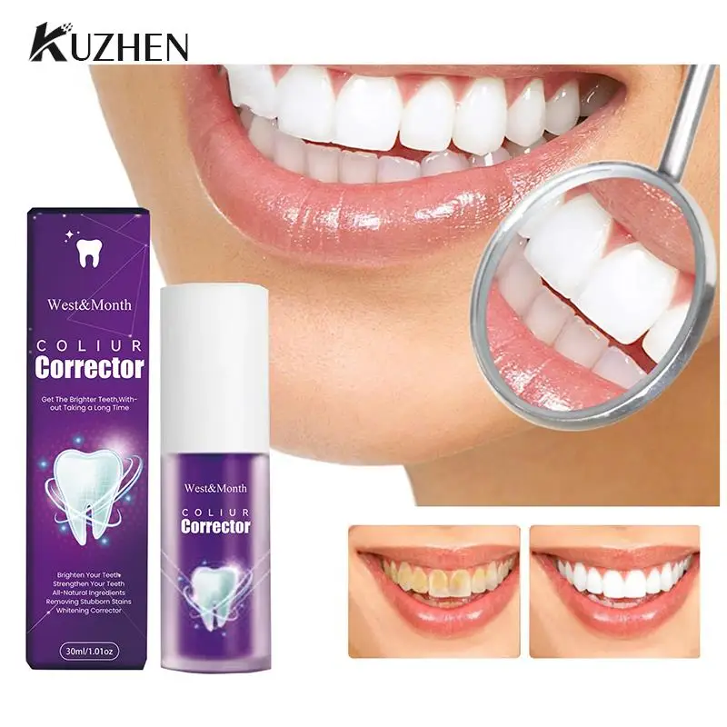30ml Purple Whitening Toothpaste Remove Stains Reduce Yellowing Care For Teeth Gums Fresh Breath Brightening Teeth
30ml Purple Whitening Toothpaste Remove Stains Reduce Yellowing Care For Teeth Gums Fresh Breath Brightening Teeth