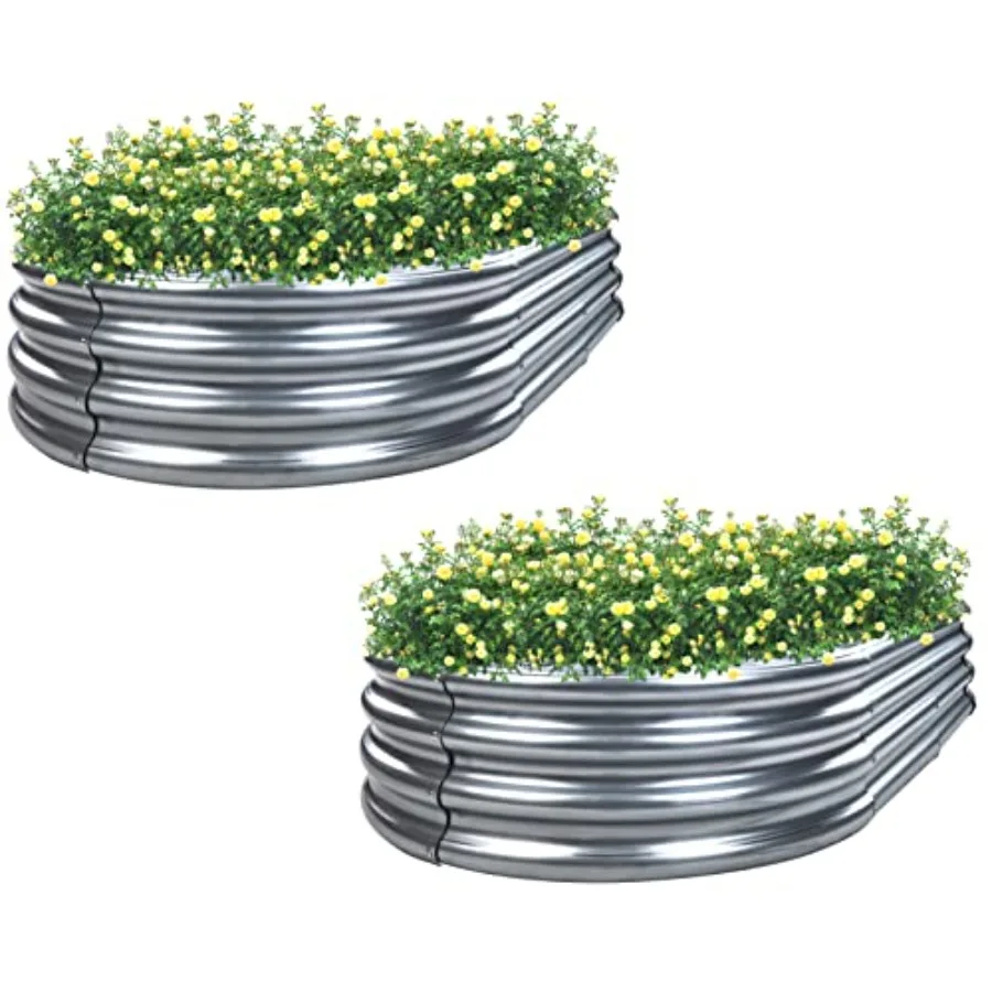 Комплект из 2 оцинкованных приподнятых грядок-клумб 6x3x1 футов
Комплект из 2 оцинкованных приподнятых грядок-клумб 6x3x1 футов