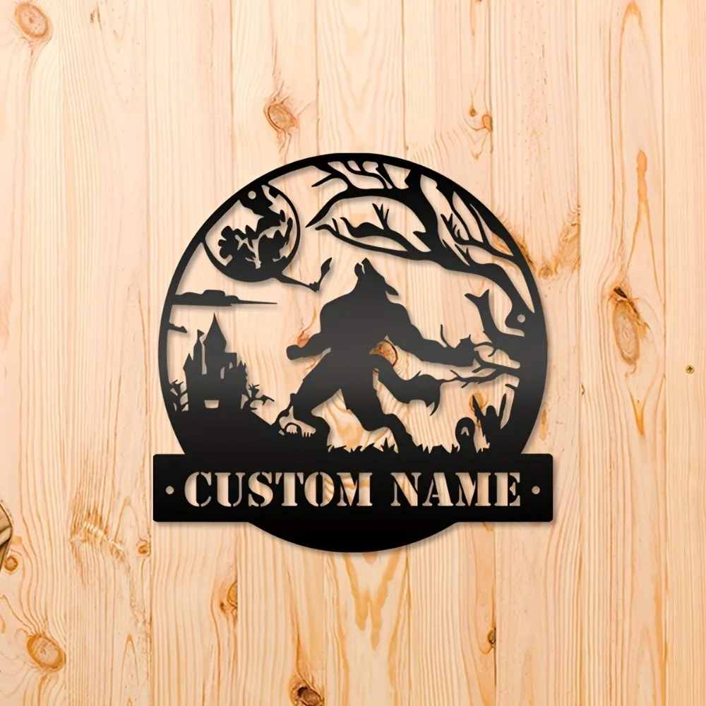 Custom Tailorable Werewolf Metal Wall Plaque Personalize Text Indoor/Outdoor Gothic Style Durable Halloween Gift Sign
Custom Tailorable Werewolf Metal Wall Plaque Personalize Text Indoor/Outdoor Gothic Style Durable Halloween Gift Sign