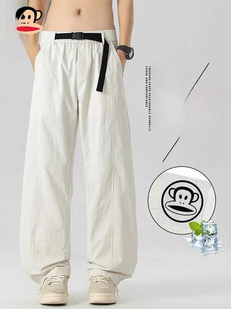 Мужские летние брюки Paul Frank из ледяного шелка, тонкие, прямого кроя, повседневные, свободные, с драпировкой на талии, молодежные, стильные
Мужские летние брюки Paul Frank из ледяного шелка, тонкие, прямого кроя, повседневные, свободные, с драпировкой на талии, молодежные, стильные