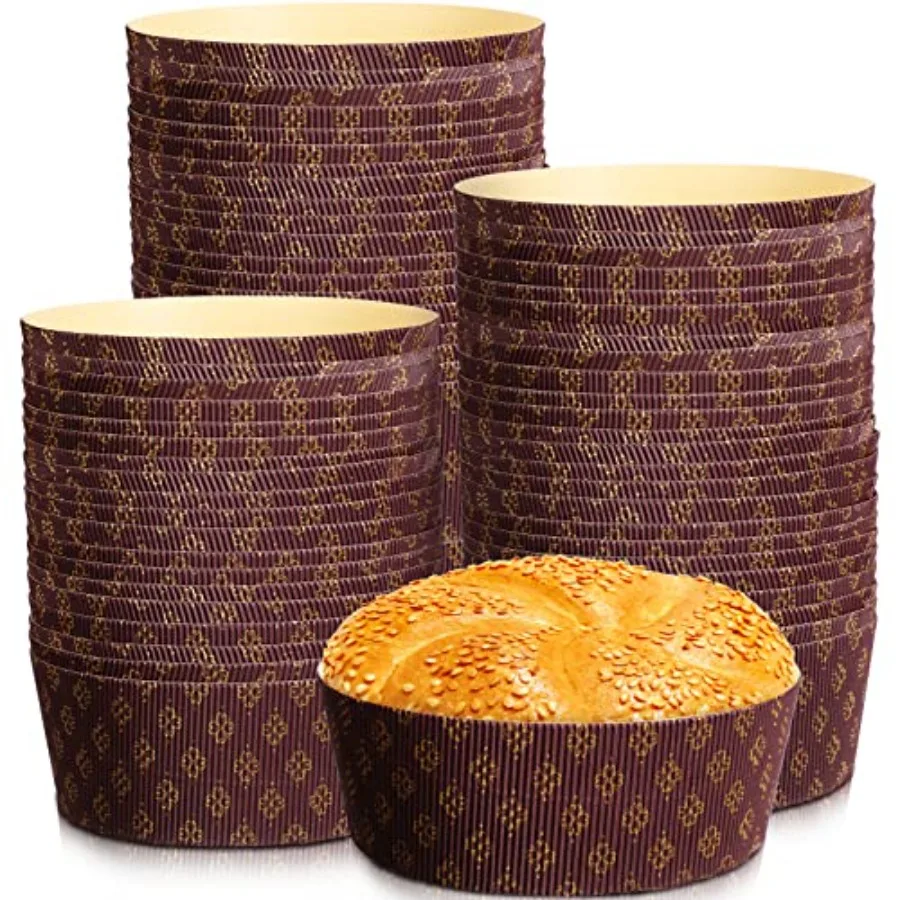 50 count Panettone Paper Mold Pans for Baking Heat Resistant Paper Baking Cake Pan 6 x 2.4 Disposable Panettone Mold for Muffin
50 count Panettone Paper Mold Pans for Baking Heat Resistant Paper Baking Cake Pan 6 x 2.4 Disposable Panettone Mold for Muffin