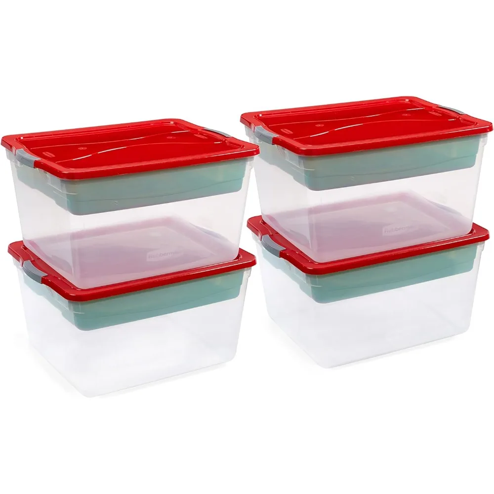 Clear Holiday 71 Qt Bins with Tray Inserts, Built-In Handles to Maximize Storage, Great for Holiday Decor, Clear Base
Clear Holiday 71 Qt Bins with Tray Inserts, Built-In Handles to Maximize Storage, Great for Holiday Decor, Clear Base