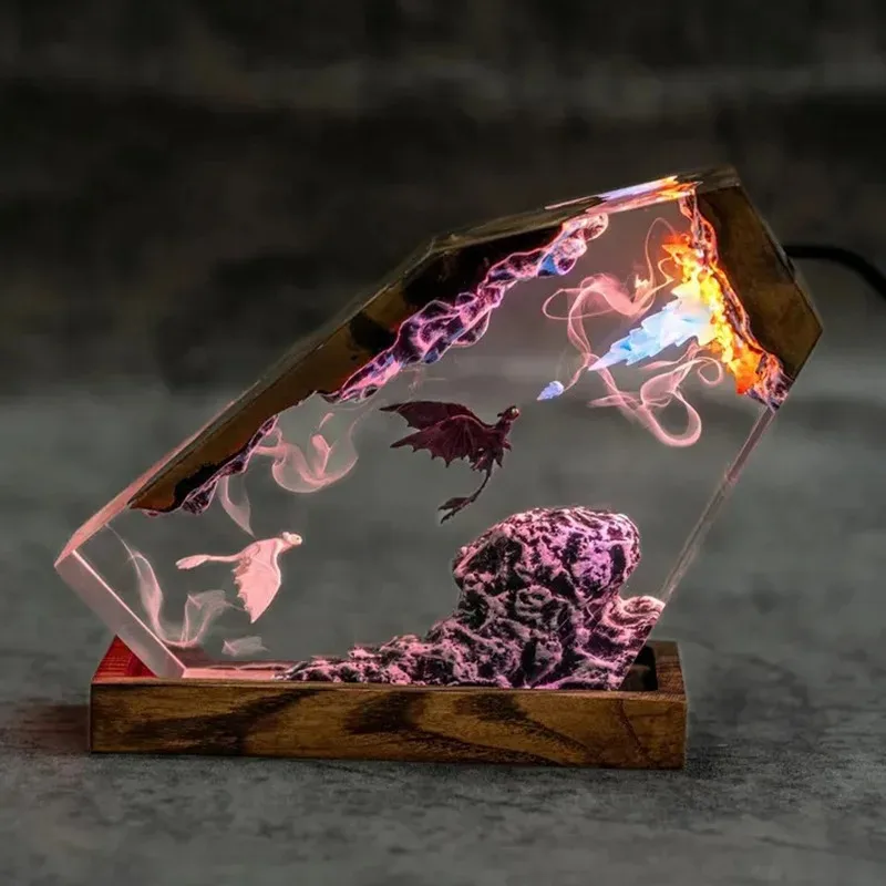 LED Light Up Resin Dragon Statue Fantasy Bedside Lamp Glow in Dark Silicone Nightlight Home Decoration Xmas Gift
LED Light Up Resin Dragon Statue Fantasy Bedside Lamp Glow in Dark Silicone Nightlight Home Decoration Xmas Gift