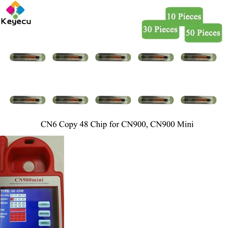 KEYECU 10 30 50 шт. чип для автомобильного ключа, чип CN6 Copy 48 для мини-программы CN900/ CN900
KEYECU 10 30 50 шт. чип для автомобильного ключа, чип CN6 Copy 48 для мини-программы CN900/ CN900
