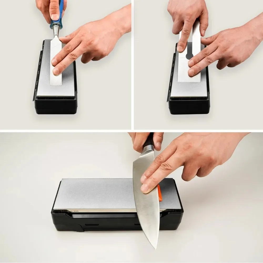 Набор для заточки ножей Restaurant Sets -162N: двусторонний алмазный точильный камень, грубая заточка 325, сверхтонкая заточка 1200 грит, чехол для хранения
Набор для заточки ножей Restaurant Sets -162N: двусторонний алмазный точильный камень, грубая заточка 325, сверхтонкая заточка 1200 грит, чехол для хранения