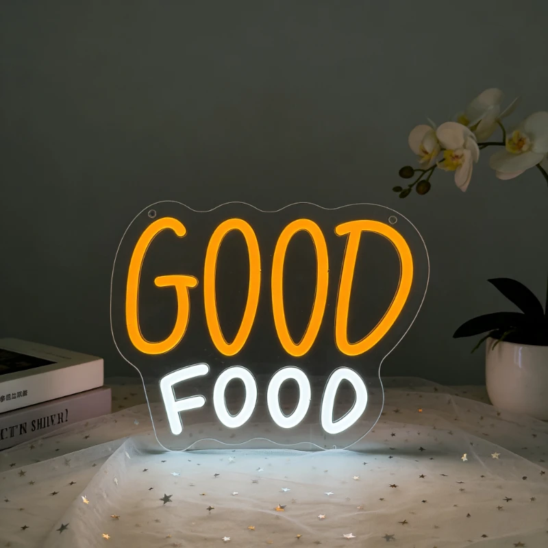 Good Food Neon Light Sign LED USB Dimmable Warm Neon Light for Kitchen Restaurant Wall Decor Cafe Dining Room Home Bedrom Decor
Good Food Neon Light Sign LED USB Dimmable Warm Neon Light for Kitchen Restaurant Wall Decor Cafe Dining Room Home Bedrom Decor