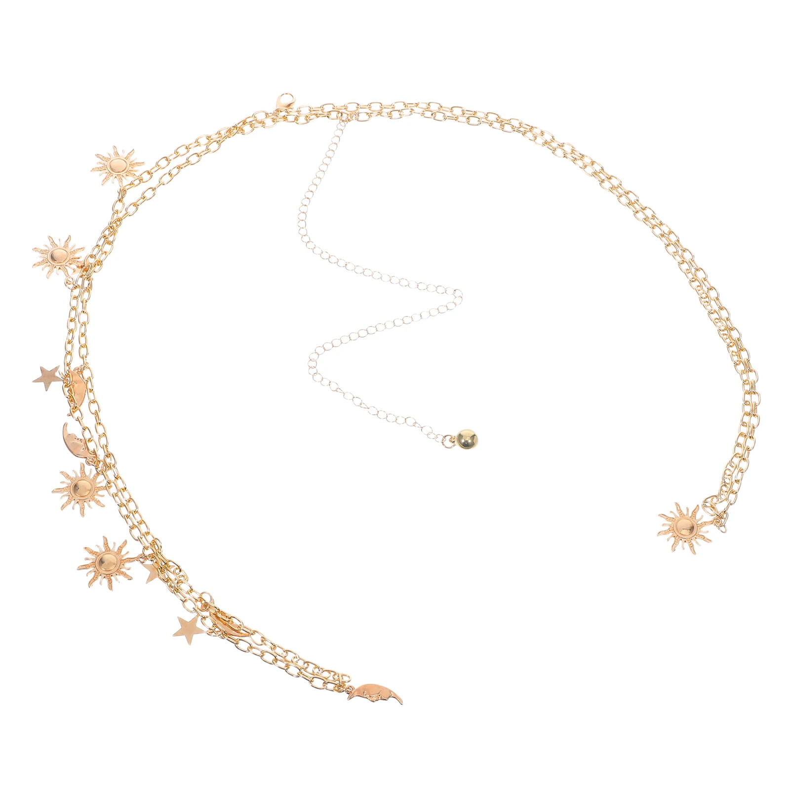 Elegant Women'S Waist Chain Belt Metal Moon Star Jewelry Adjustable Lightweight Dress Jeans Party Golden Multi Layered
Elegant Women'S Waist Chain Belt Metal Moon Star Jewelry Adjustable Lightweight Dress Jeans Party Golden Multi Layered
