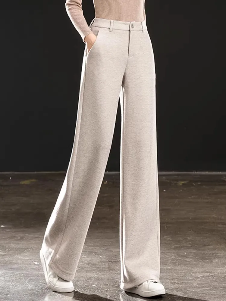 High Waist Straight Leg Woolen Trousers Women's Autumn Winter New Style Casual Slim Fit Wide Leg Pants Comfortable Soft Material
High Waist Straight Leg Woolen Trousers Women's Autumn Winter New Style Casual Slim Fit Wide Leg Pants Comfortable Soft Material