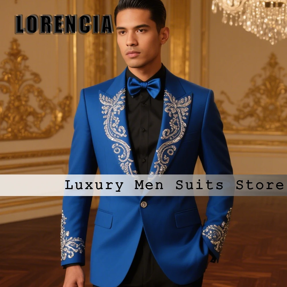 Классические мужские костюмы с вышивкой, комплект из 2 предметов, однобортные смокинги, наряды для свадебной вечеринки, пиджак, брюки по индивидуальному заказу, костюмы для мужчин
Классические мужские костюмы с вышивкой, комплект из 2 предметов, однобортные смокинги, наряды для свадебной вечеринки, пиджак, брюки по индивидуальному заказу, костюмы для мужчин