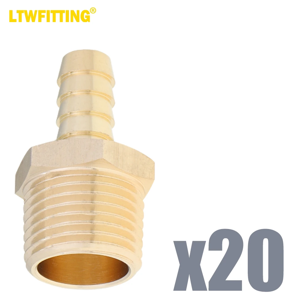 LTWFITTING LF Brass Barbed Fitting Coupler/Connector 3/8" Hose Barb x 1/2" Male NPT Fuel Gas Water (Pack of 20)
LTWFITTING LF Brass Barbed Fitting Coupler/Connector 3/8" Hose Barb x 1/2" Male NPT Fuel Gas Water (Pack of 20)