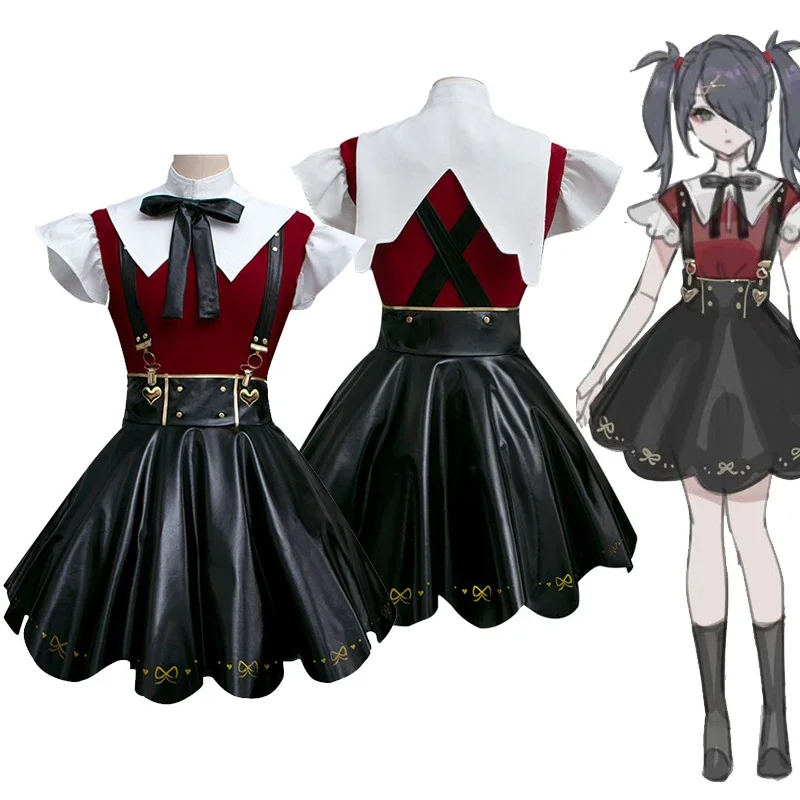 Anime Game Needy Girl Overdose Ame-chan Cosplay Costume Punk Women Girls Gothic Lolita Black Faux Leather Strap Dress Skirt Set
Anime Game Needy Girl Overdose Ame-chan Cosplay Costume Punk Women Girls Gothic Lolita Black Faux Leather Strap Dress Skirt Set