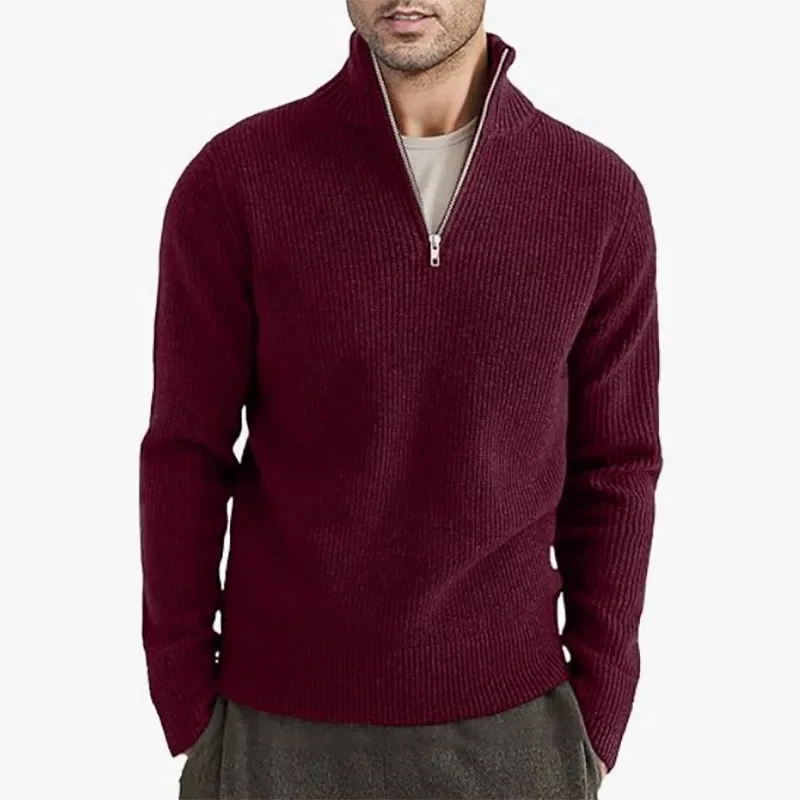 New Men Sweater Half Zipper Pullover Autumn Winter Warm Stand Collar Turtleneck Knitted Sweater Coat Solid Color Male's Clothing
New Men Sweater Half Zipper Pullover Autumn Winter Warm Stand Collar Turtleneck Knitted Sweater Coat Solid Color Male's Clothing