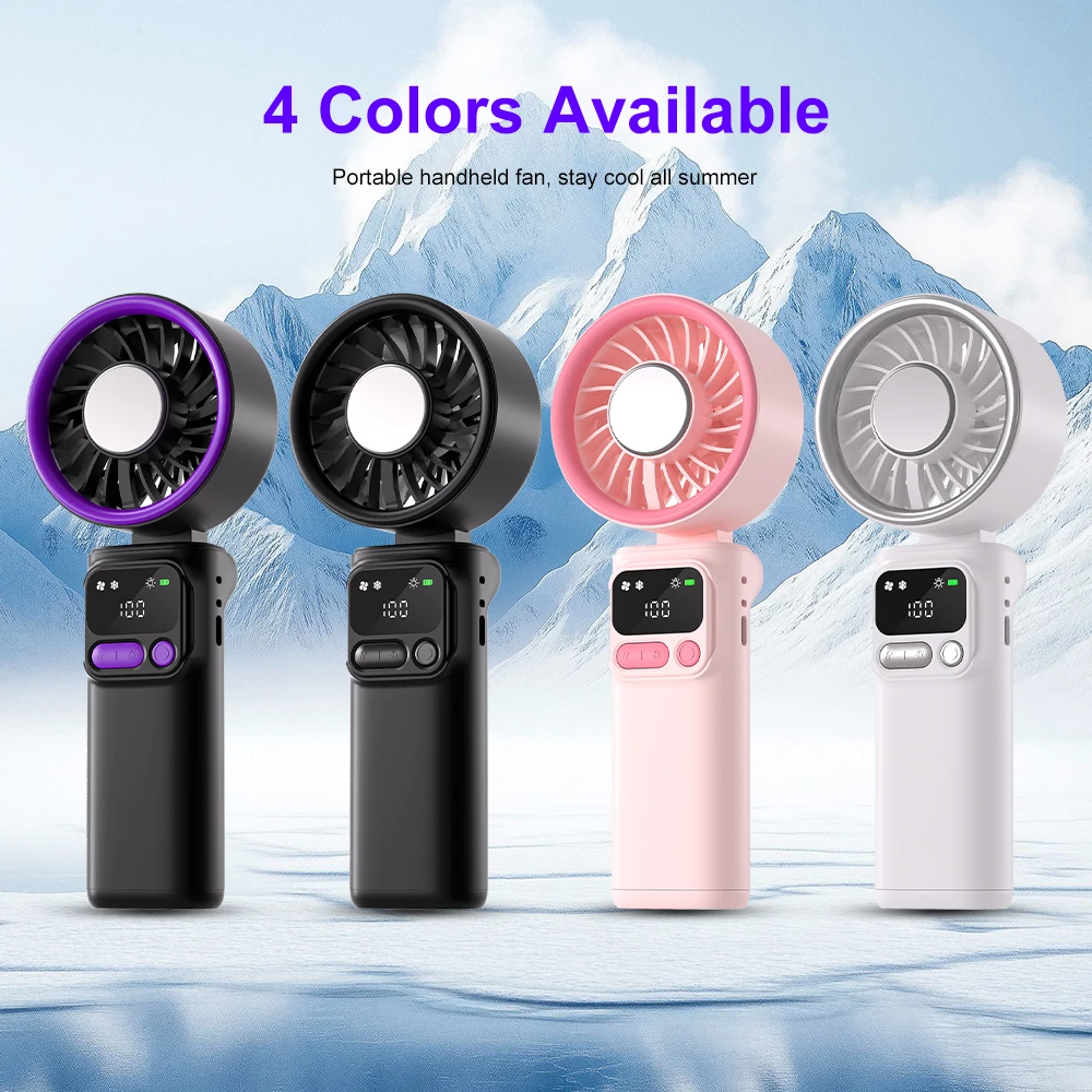 2026 New 90° Foldable Handheld Turbo Fan Ice Compress Cooling 5 Speeds Digital Display USB Rechargeable Portable Mini Fan for Ou
2026 New 90° Foldable Handheld Turbo Fan Ice Compress Cooling 5 Speeds Digital Display USB Rechargeable Portable Mini Fan for Ou