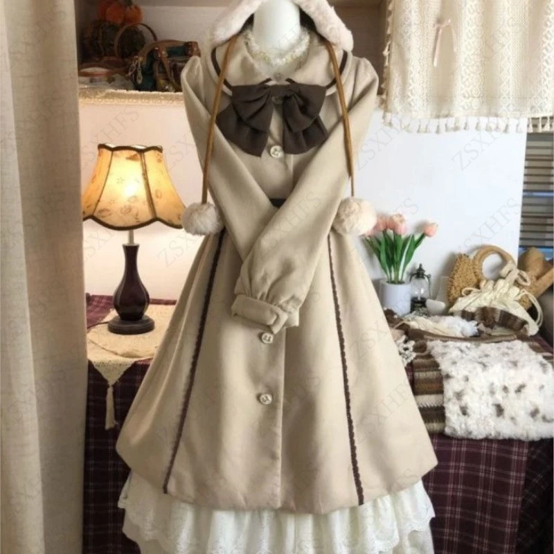 Kawaii Bow Long jacket Autumn And Winter Women Clothing Sweet Girl khaki Extended Coats Cuteore British college style Y2k Coat
Kawaii Bow Long jacket Autumn And Winter Women Clothing Sweet Girl khaki Extended Coats Cuteore British college style Y2k Coat