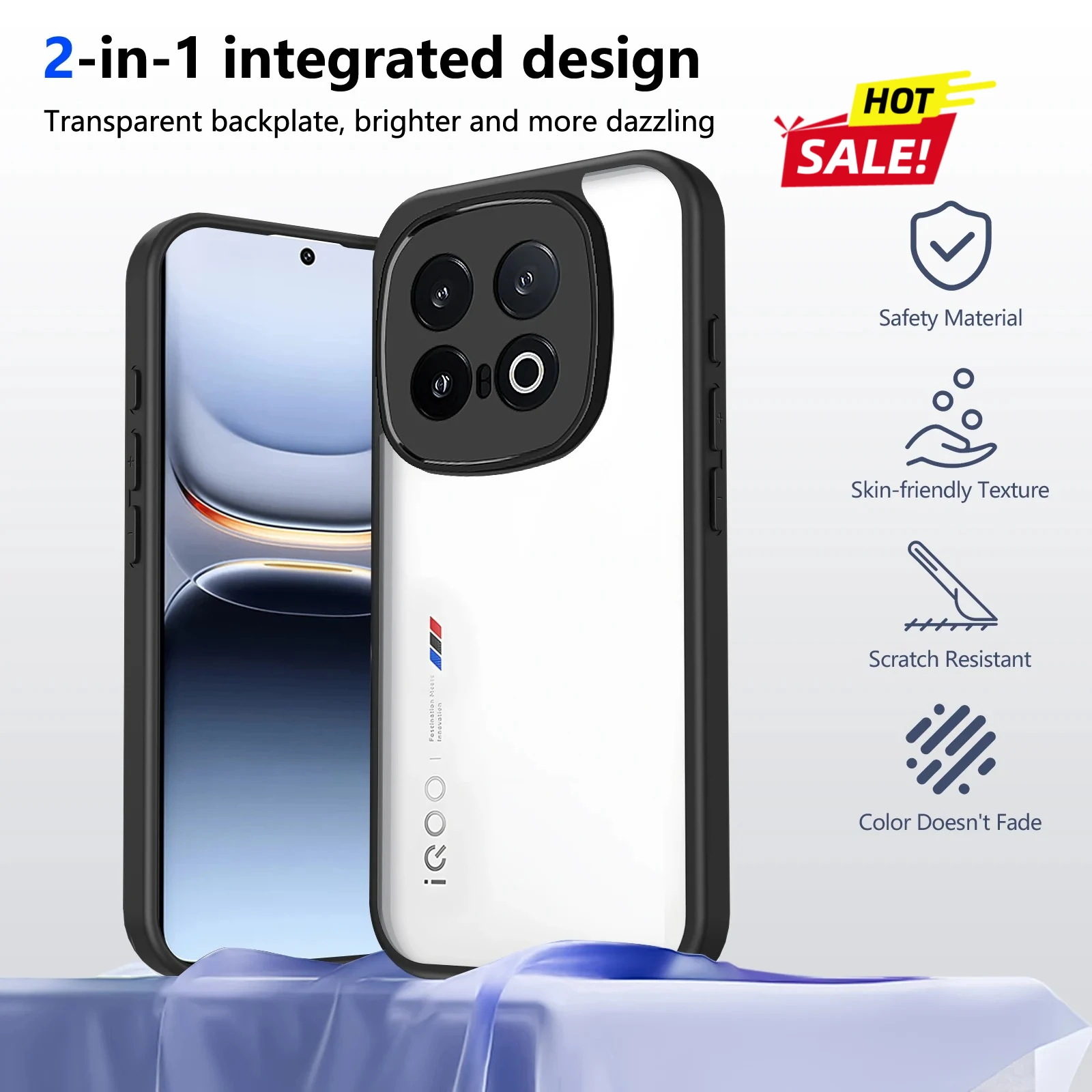 For VIVO IQOO13 Case Simple Acrylic Transparent Skin-friendly Back CoverFor vivo iqoo 13 Shockproof BumperFunda
For VIVO IQOO13 Case Simple Acrylic Transparent Skin-friendly Back CoverFor vivo iqoo 13 Shockproof BumperFunda