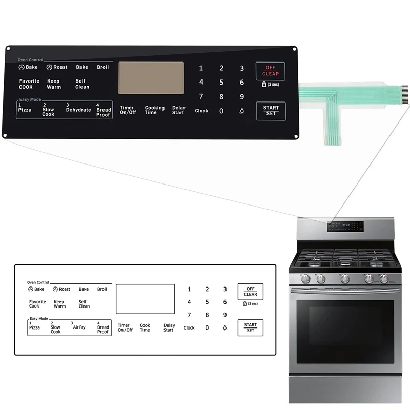 DG34-00027B Membrane Switch Touchpad Replacement for Samsung Range Oven NX58H5600SS, NX58J5600SG, NX58F5700WS, NX58M5600SB Black
DG34-00027B Membrane Switch Touchpad Replacement for Samsung Range Oven NX58H5600SS, NX58J5600SG, NX58F5700WS, NX58M5600SB Black