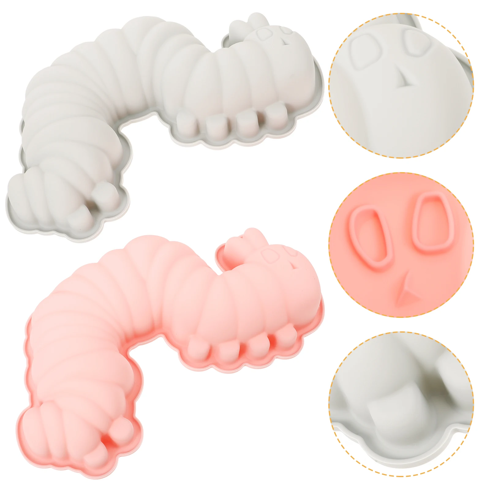 2Pcs Blue Silicone Baking Mold Non Stick Caterpillar Baking Mold Cookie Chocolate Moulds Flexible Easy Demold
2Pcs Blue Silicone Baking Mold Non Stick Caterpillar Baking Mold Cookie Chocolate Moulds Flexible Easy Demold