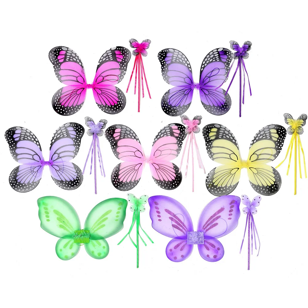 3PCS Fairy Costume Set Girls Tutu Skirt Wings Wand Durable Polyester Kids Birthday Halloween Party Outfits Role Play Props
3PCS Fairy Costume Set Girls Tutu Skirt Wings Wand Durable Polyester Kids Birthday Halloween Party Outfits Role Play Props